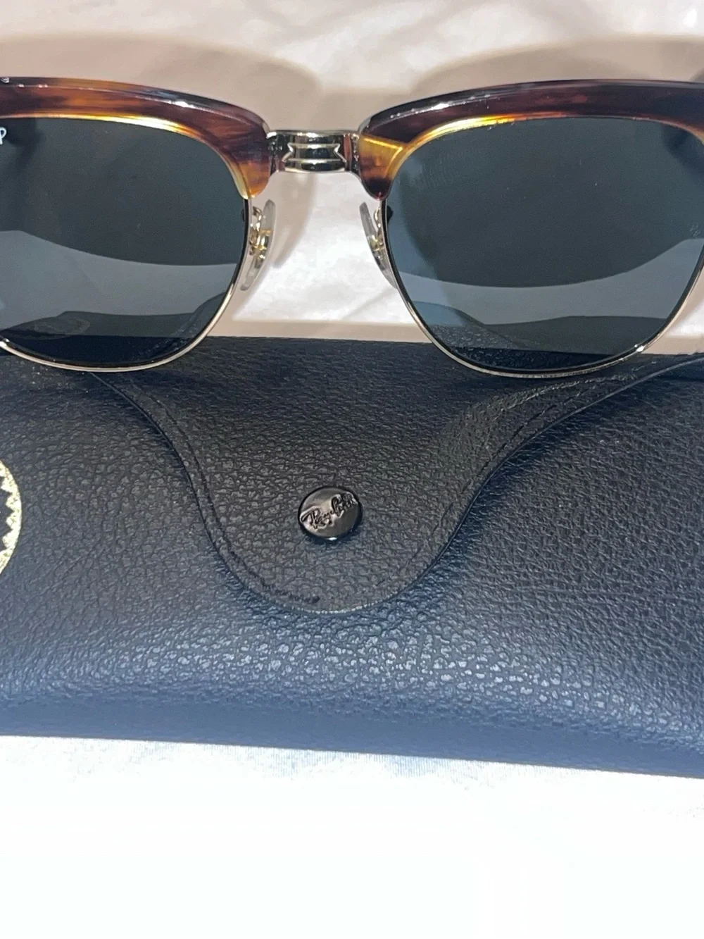 Ray-Ban Mega Clubmaster Tortoise Frame with Polarized Lenses